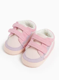 Pink Twin Strap Trainers 9-12 months