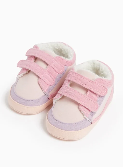 Pink Twin Strap Trainers 9-12 months