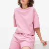 Pink Washed Co-ord Sweat Shorts M