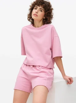 Pink Washed Co-ord Sweat Shorts M
