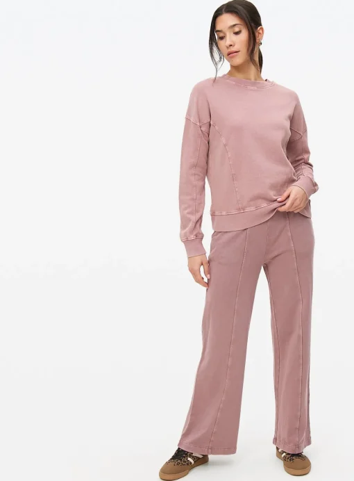 Pink Washed Co-ord Wide Leg Joggers L
