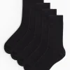 Plain Black Ankle Socks 5 Pack 9-12