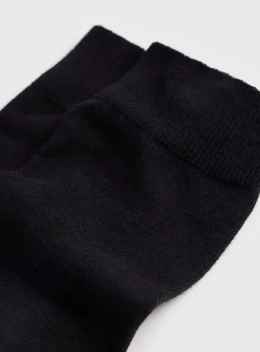 Plain Black Ankle Socks 7 Pack 9-12
