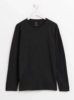Plain Black Long Sleeve T-Shirt M