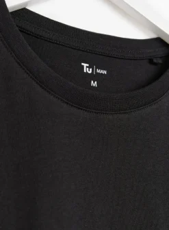 Plain Black Long Sleeve T-Shirt M
