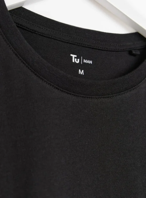 Plain Black Long Sleeve T-Shirt M