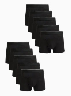 Plain Black Trunks 10 Pack XL