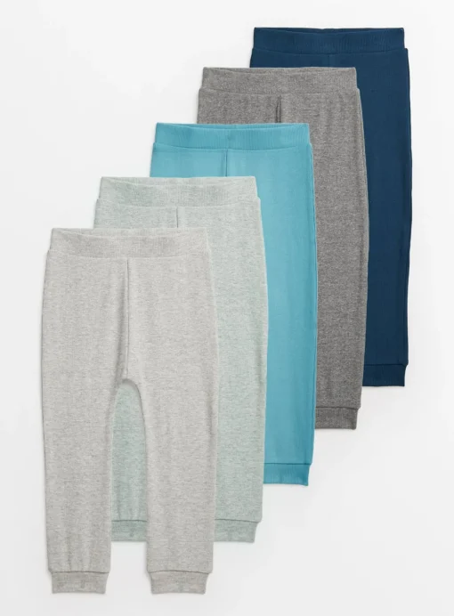 Plain Blues Leggings 5 Pack 1.5-2 years