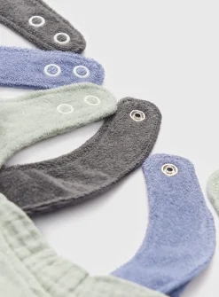 Plain Muslin Hanky Bibs 3 Pack One Size