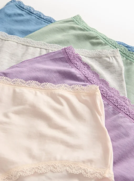Plain Pastel Modal Blend Full Knickers 5 Pack 20