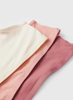 Plain Pink Strappy Crop Tops 3 Pack 8-9 years