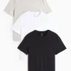 Plain Regular Fit T-Shirts 3 Pack S