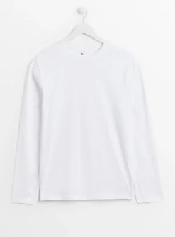 Plain White Long Sleeve T-Shirt XXL