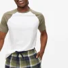 Raglan Green Checked T-Shirt & Check Pyjama Set XXL
