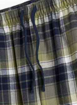 Raglan Green Checked T-Shirt & Check Pyjama Set XXL