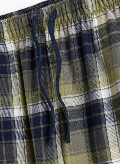 Raglan Green Checked T-Shirt & Check Pyjama Set XXL