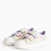 Rainbow Glitter Twin Strap Trainers 9 Infant