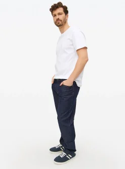 Raw Rinse Straight Leg Denim Jeans 34R