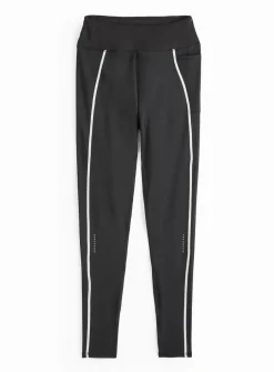 REAKTIV Black Training Legging With Reflective & Pocket Detail L