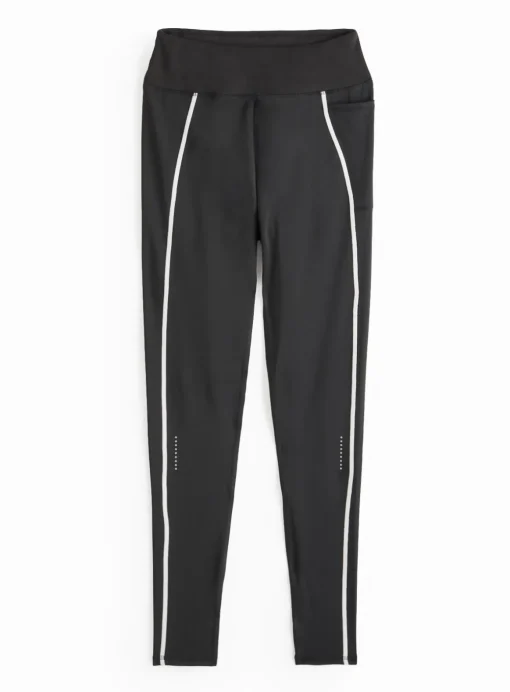 REAKTIV Black Training Legging With Reflective & Pocket Detail L