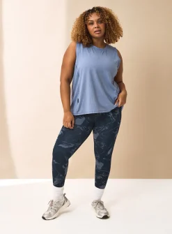 REAKTIV Blue Marl Swing Vest Top M
