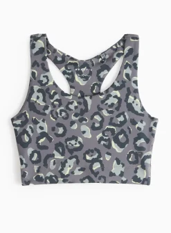 REAKTIV Bright Leopard Print Sports Crop Top S