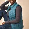 REAKTIV Green Padded Funnel Neck Gilet With Pockets S