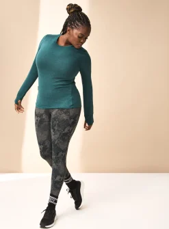 REAKTIV High Waisted Everyday Legging Camo Print L