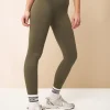 REAKTIV Khaki High Waisted Ribbed Seamless Legging XL