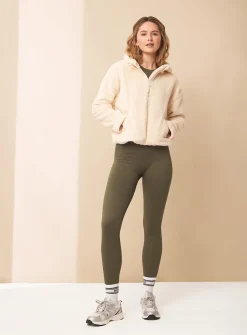 REAKTIV Khaki High Waisted Ribbed Seamless Legging XL