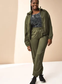 REAKTIV Khaki Shower Resistant Coord Training Zip-Through Jacket L
