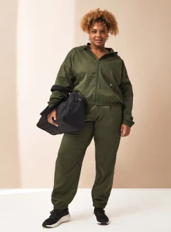 REAKTIV Khaki Shower Resistant Coord Training Zip-Through Jacket L