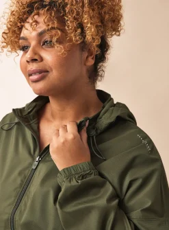 REAKTIV Khaki Shower Resistant Coord Training Zip-Through Jacket L