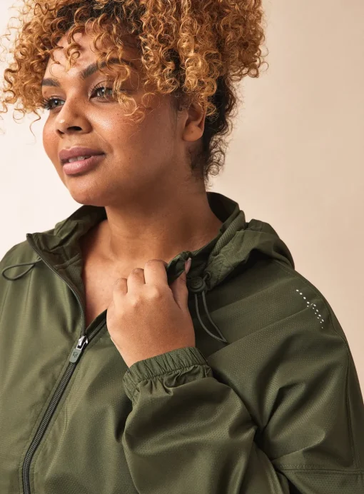 REAKTIV Khaki Shower Resistant Coord Training Zip-Through Jacket L