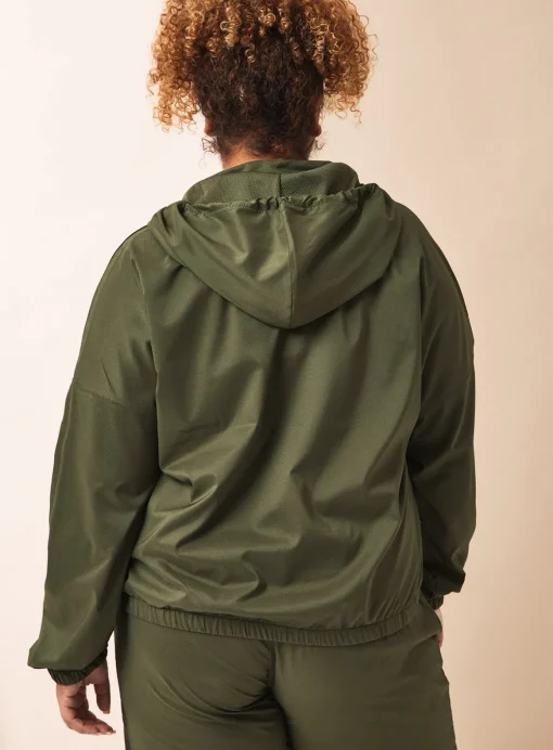 REAKTIV Khaki Shower Resistant Coord Training Zip-Through Jacket L