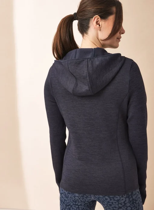 REAKTIV Navy Brushed Fleece Zip-Through Hoodie L