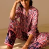 Red Border Printed Co-ord Shirt 26