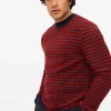 Red Brick Stitch Crew Neck Jumper L