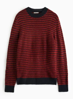 Red Brick Stitch Crew Neck Jumper L
