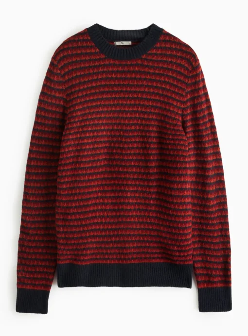 Red Brick Stitch Crew Neck Jumper L