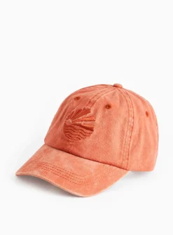 Red Embroidered Cap One Size