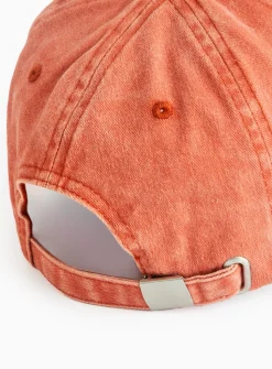 Red Embroidered Cap One Size