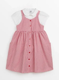 Red Gingham Dress & Top Set 12 years