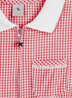 Red Gingham Play Suit 2 Pack 6 years