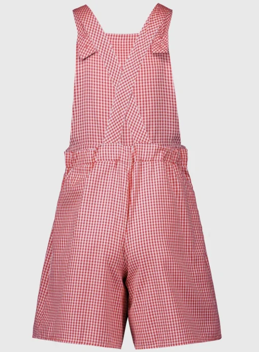 Red Gingham School Bibshorts 10 years