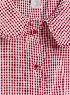 Red Gingham School Blouse 10 years
