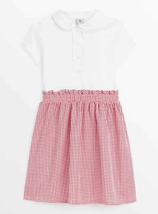 Red Gingham Twofer School Dress 4 years