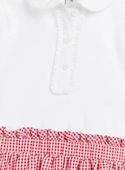 Red Gingham Twofer School Dress 4 years