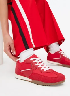 Red Jogger Retro Style Trainers 6