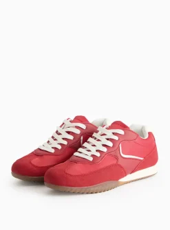 Red Jogger Retro Style Trainers 6